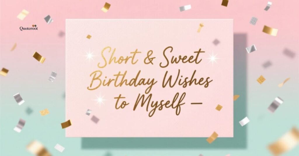 Short & Sweet Birthday Wishes to Myself