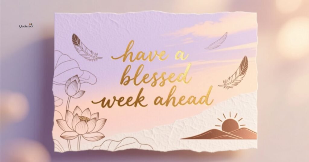 have a blessed week ahead
