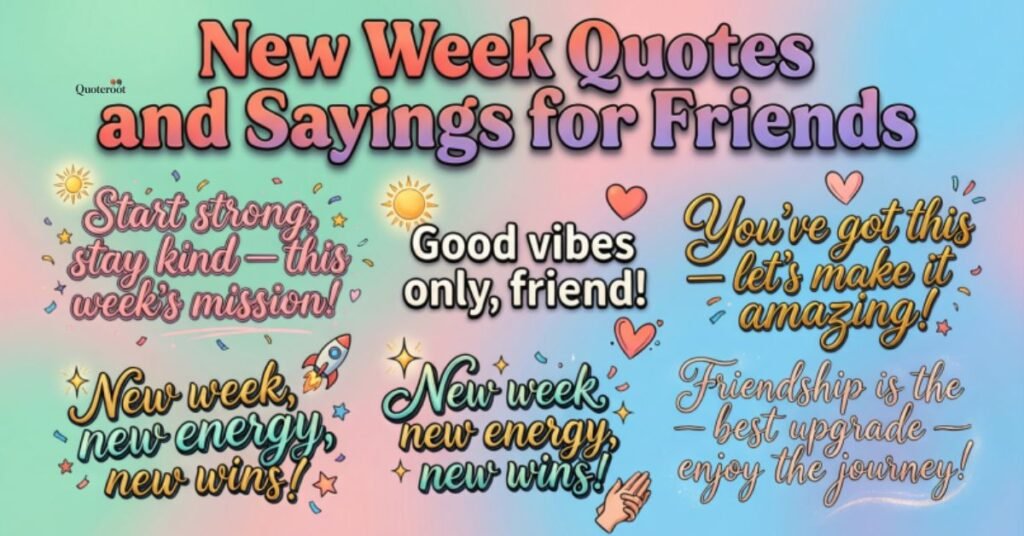 New Week Quotes and Sayings for Friends