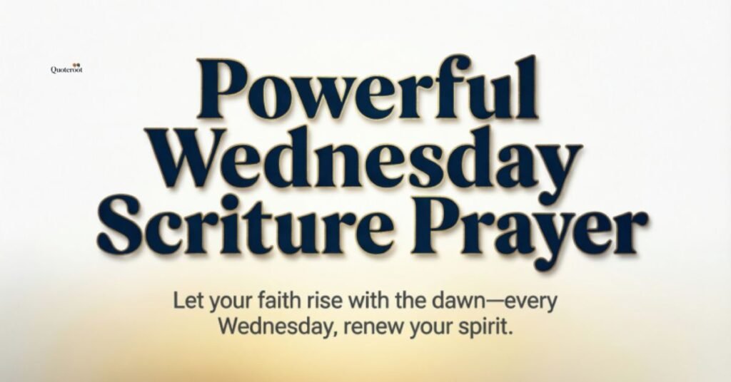 Powerful Wednesday Scripture Prayer