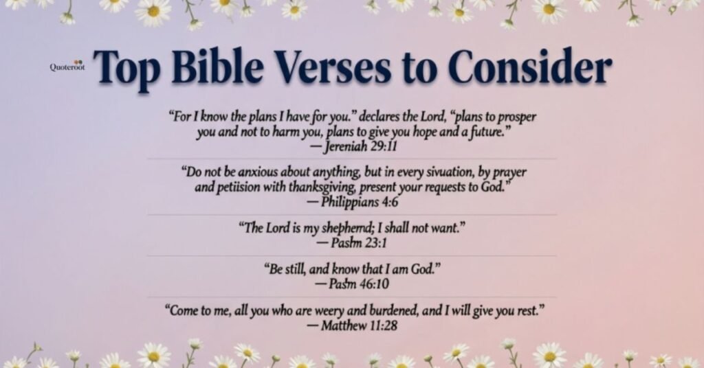 Top Bible Verses to Consider