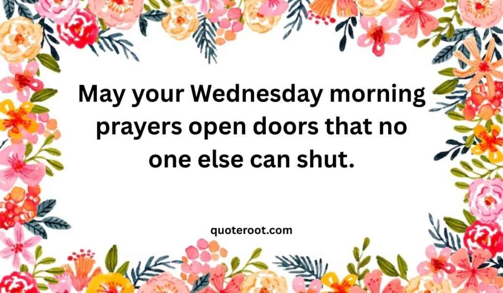 Faithful Wednesday Morning Prayers