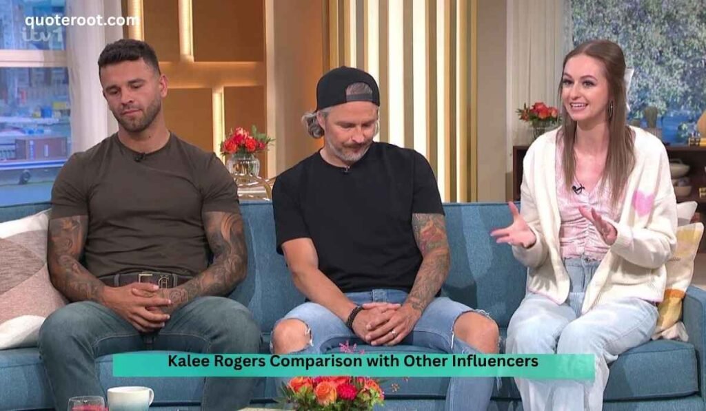 Kalee Rogers Comparison with Other Influencers