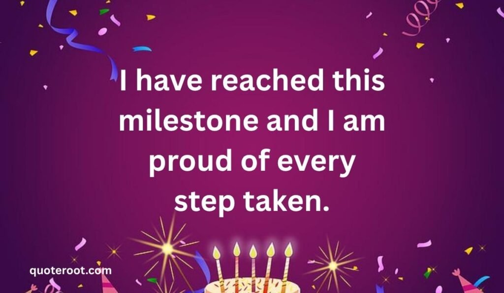 Milestone Birthday Wishes for Myself