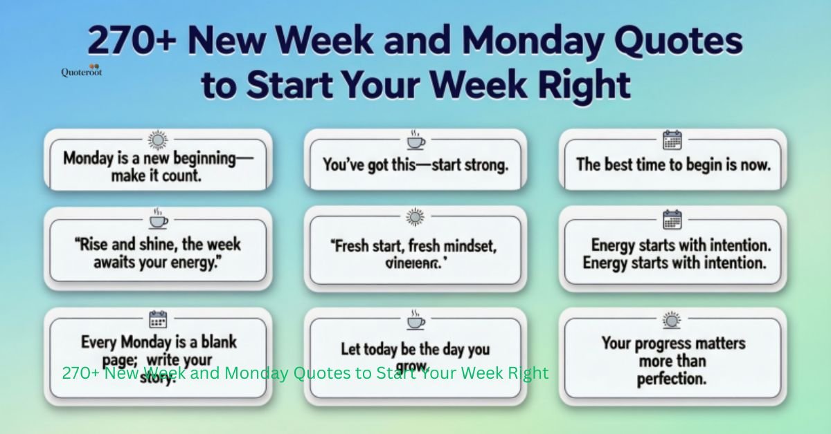 270+ New Week and Monday Quotes to Start Your Week Right
