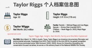 Taylor Riggs Age, Height, Net Worth, Family and Bio/Wiki Explained
