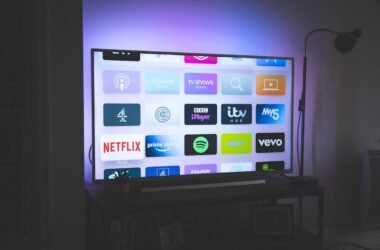 Smart TV home screen showing streaming apps like Netflix but free alternatives sit right beside it