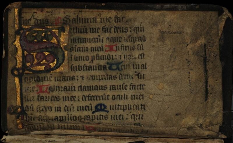 incfidelibus — medieval Latin manuscript page behind the misspelled word